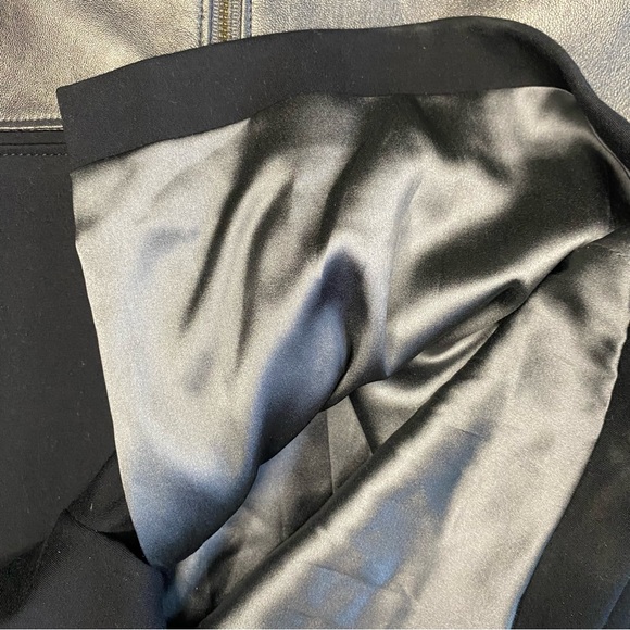 Catherine Deane Leather Sheath Dress Silver Gray/Black Women’s Size 10 or UK 14 - Picture 10 of 12